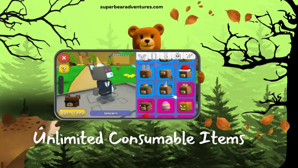 Super Bear Adventure MoD APK Latest Version 12 Get unlimited consumable items