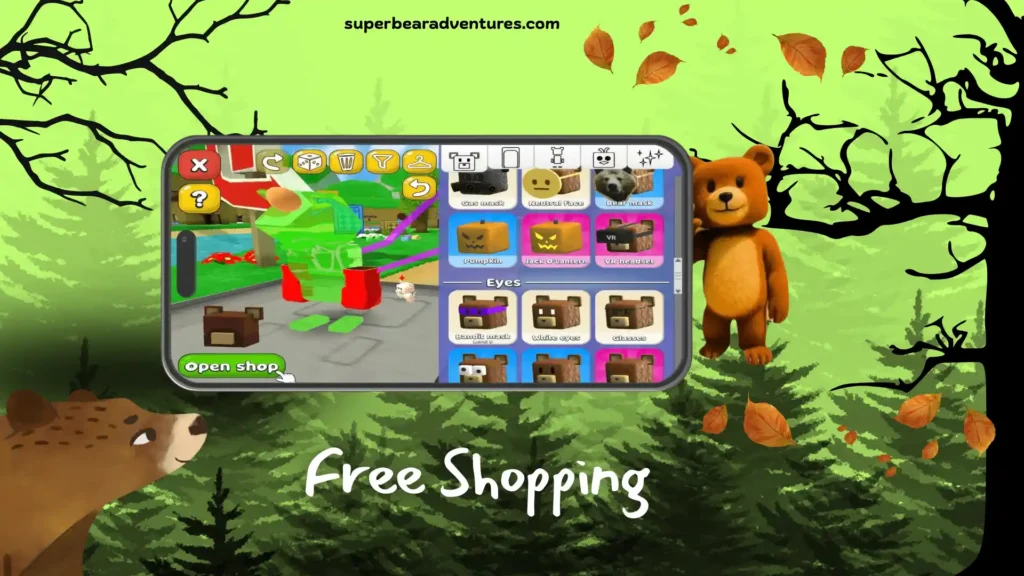 Super Bear Adventure MoD APK Latest Version 13 get free shopping items in super adventure mod apk