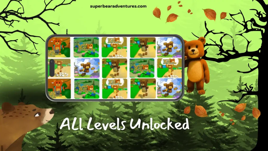 Super Bear Adventure MoD APK Latest Version 15 Get all levels unlocked in super bear adventure mod apk